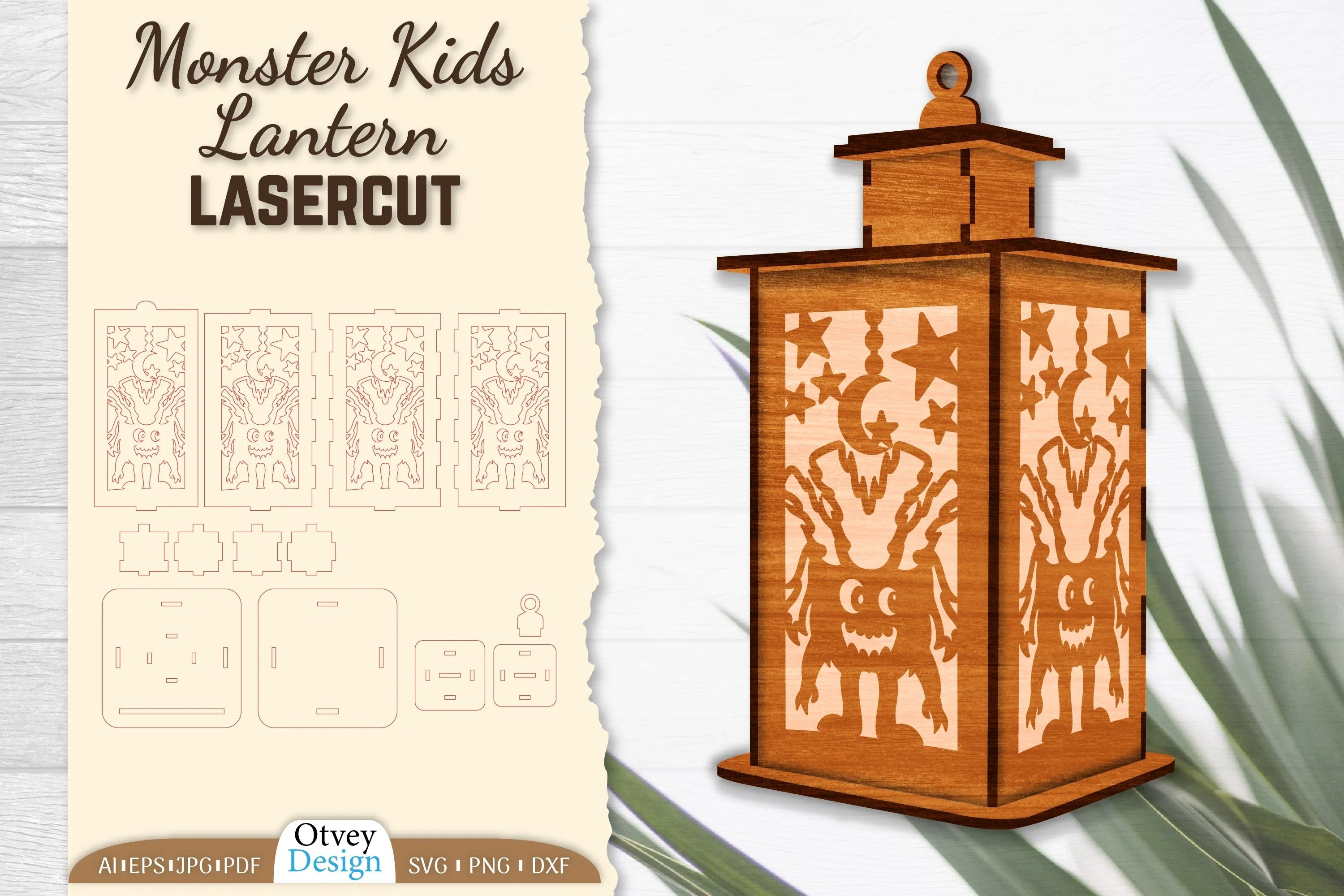 Monster Kids Lantern SVG Bundle - CraftNest - Digital Crafting and Art