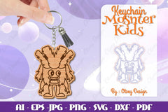 Monster Kids Keychain SVG Bundle 15 - CraftNest - Digital Crafting and Art