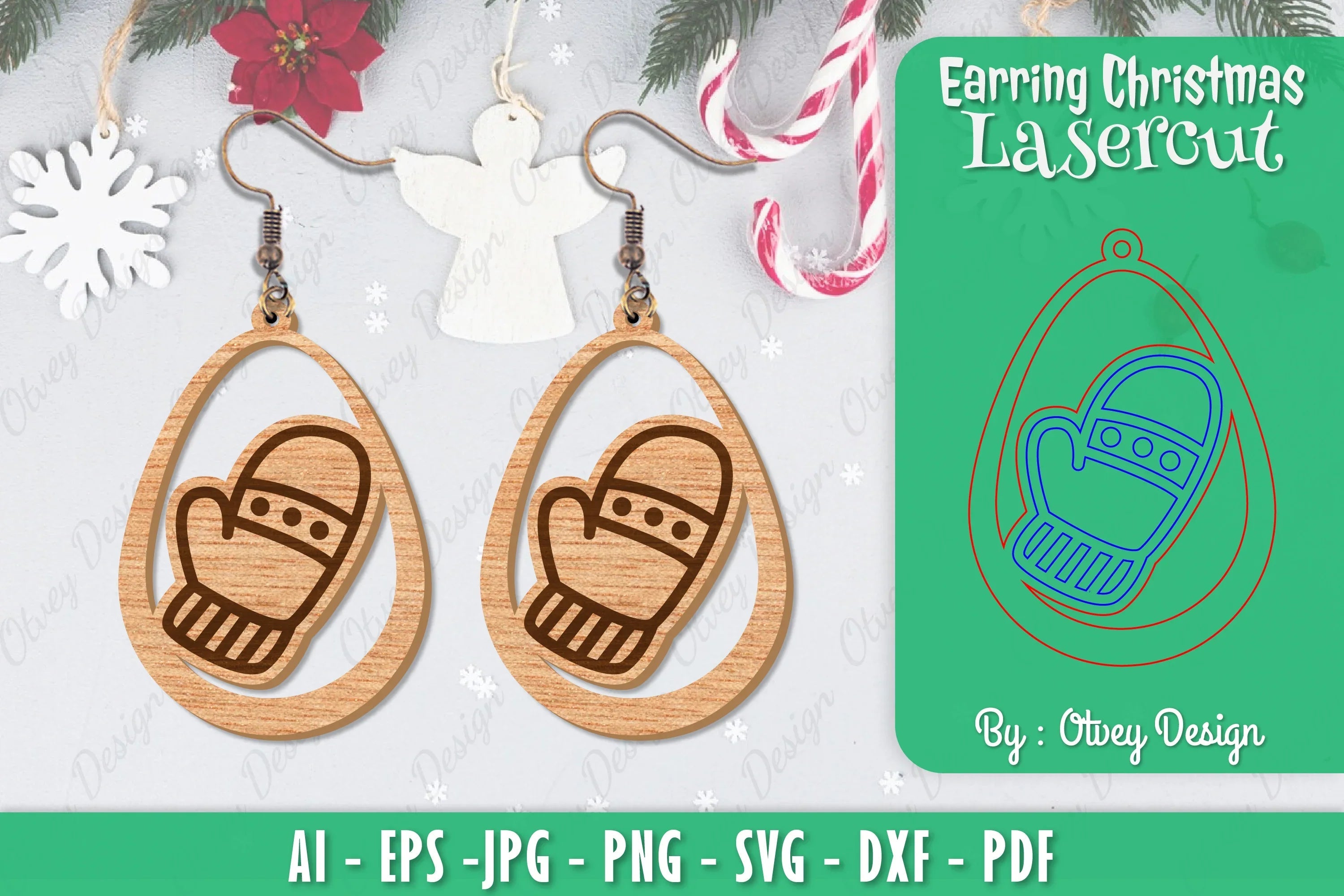 Christmas Earrings SVG Bundle 85 - CraftNest - Digital Crafting and Art