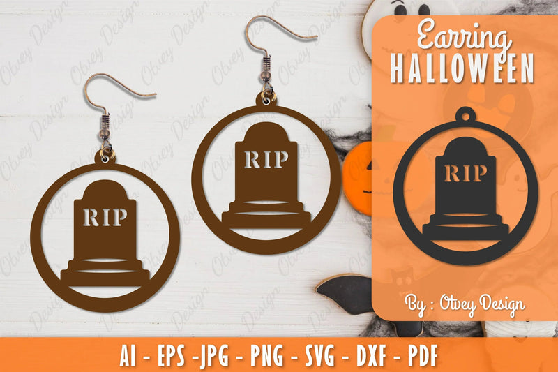 Earring Halloween Lasercut SVG Bundle 182 - CraftNest - Digital Crafting and Art