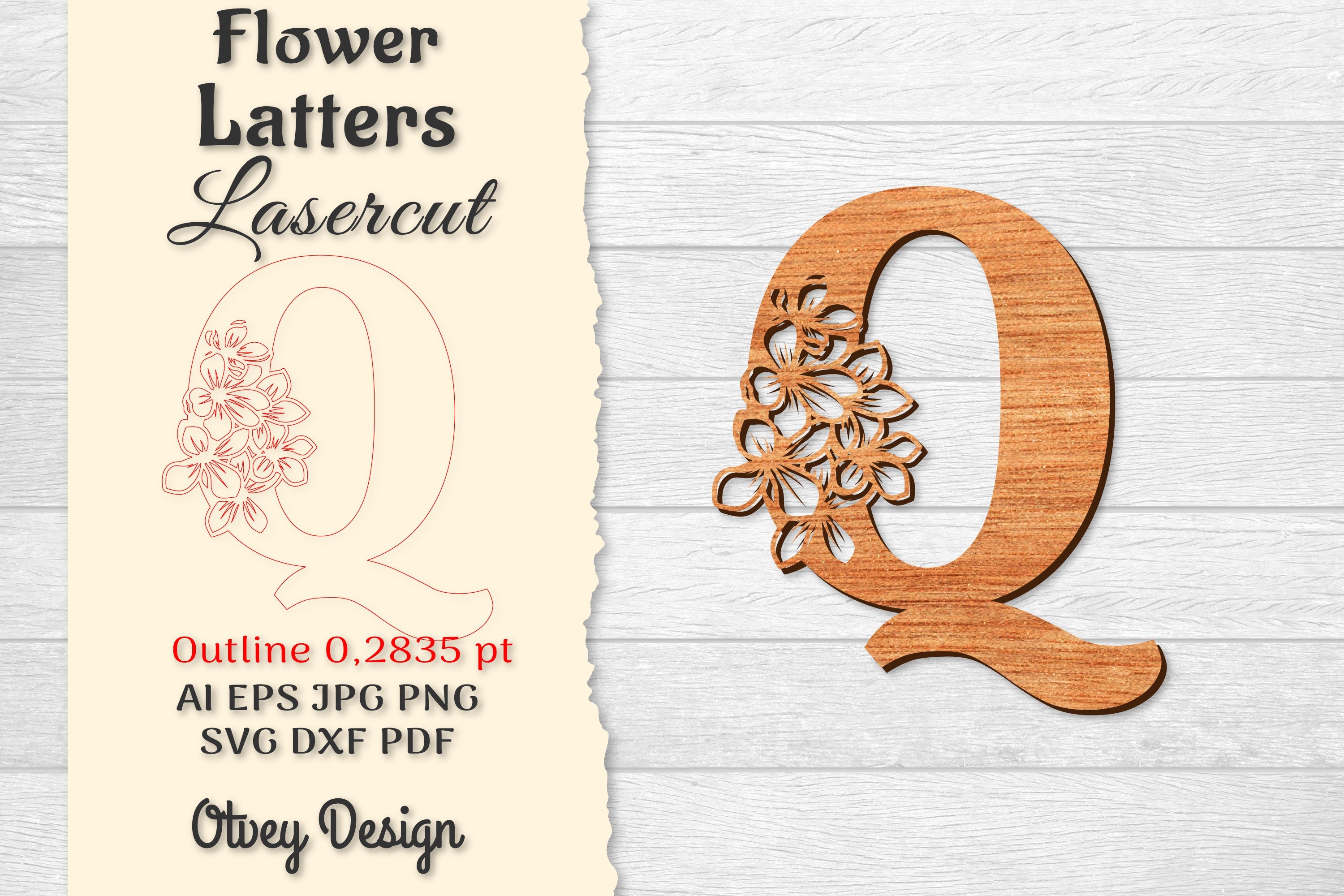 Flower Letters Laser Cut File SVG Bundle 140 - CraftNest - Digital Crafting and Art