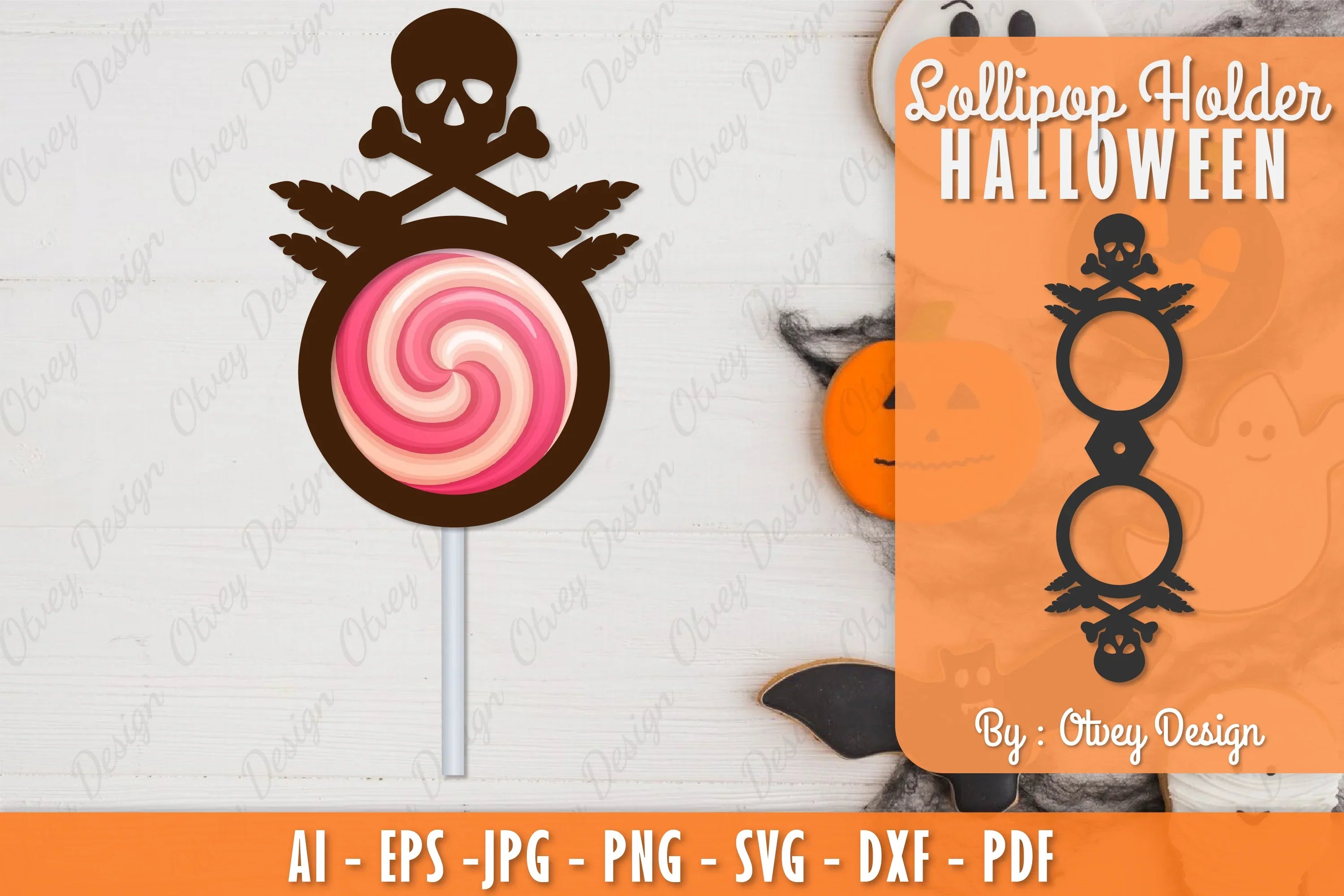 Halloween Lollipop Holder SVG Bundle 9 - CraftNest - Digital Crafting and Art