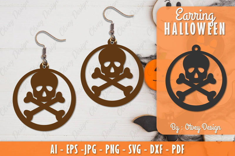 Earring Halloween Lasercut SVG Bundle 183 - CraftNest - Digital Crafting and Art