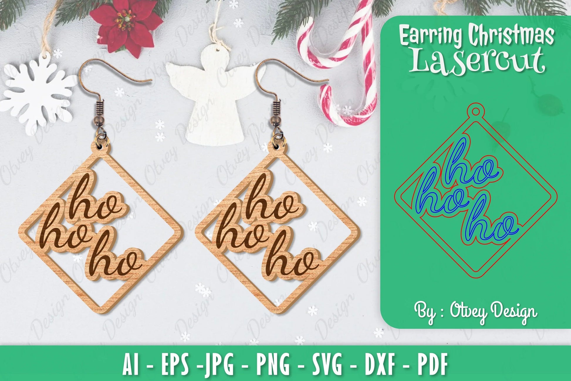 Christmas Earrings SVG Bundle - CraftNest - Digital Crafting and Art