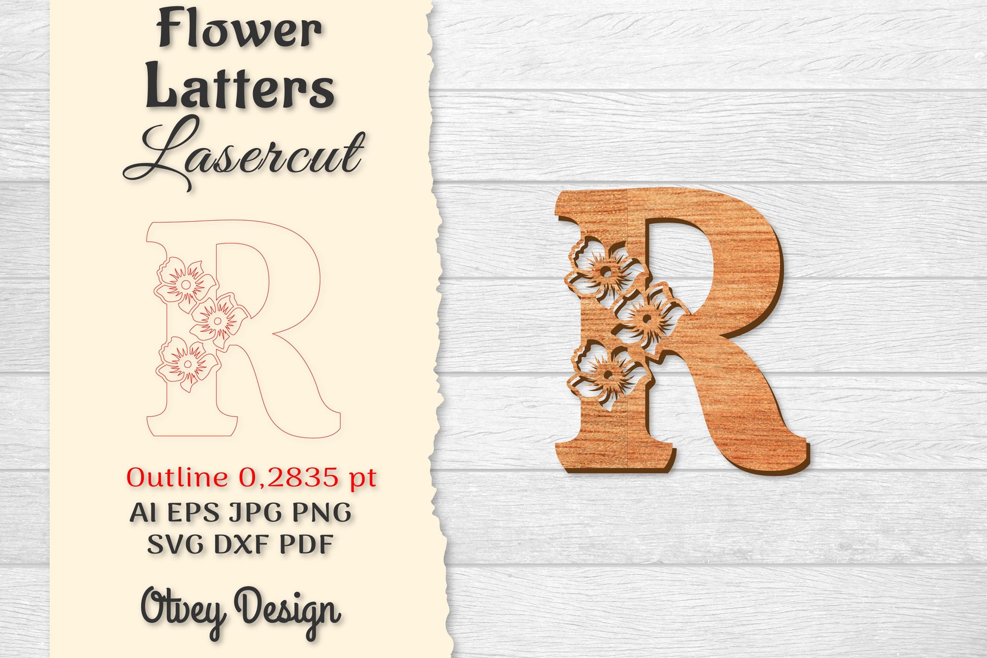 Flower Letters Laser Cut SVG Bundle 133 - CraftNest - Digital Crafting and Art