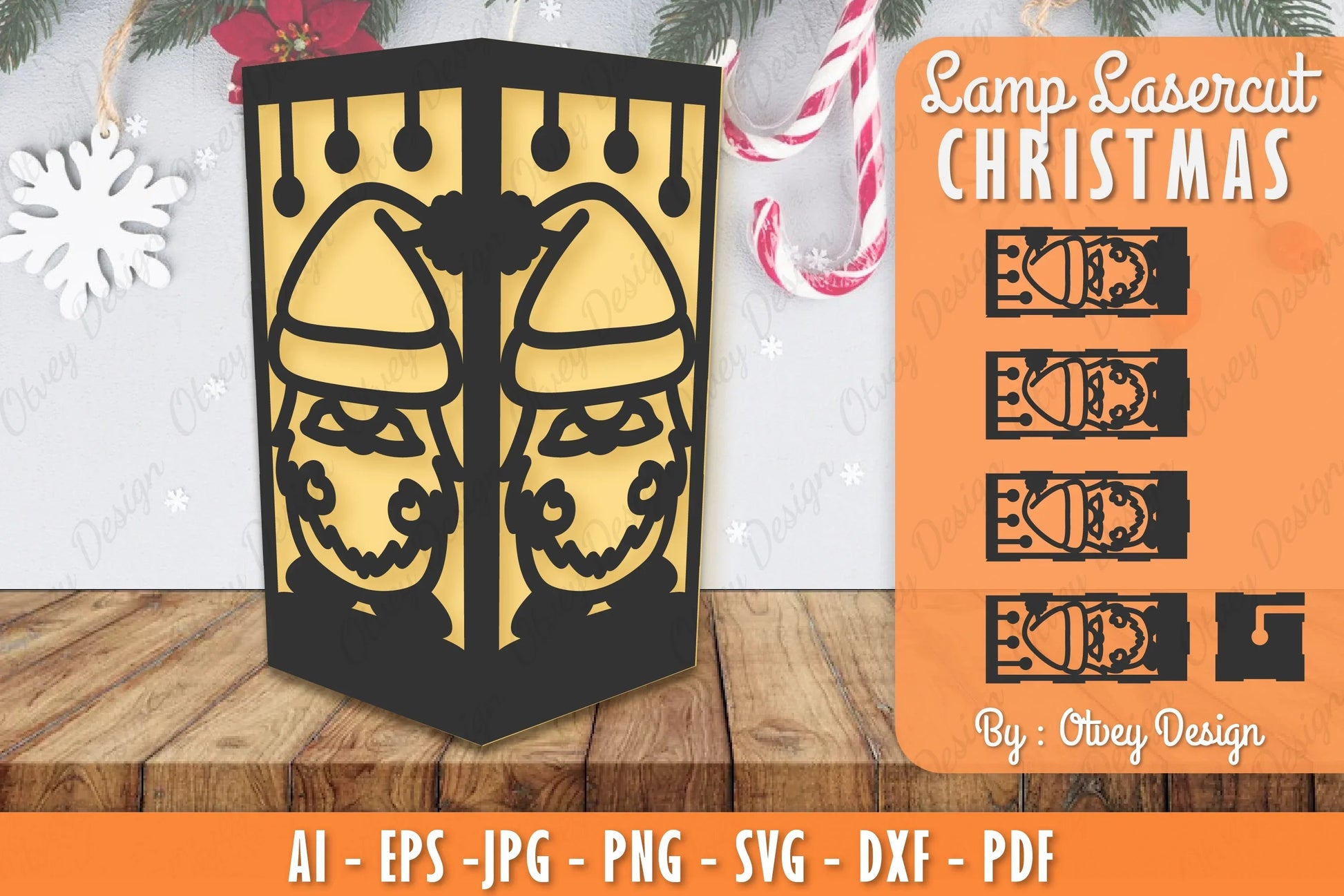 Christmas Lamp Lasercut SVG Bundle 10 - CraftNest - Digital Crafting and Art