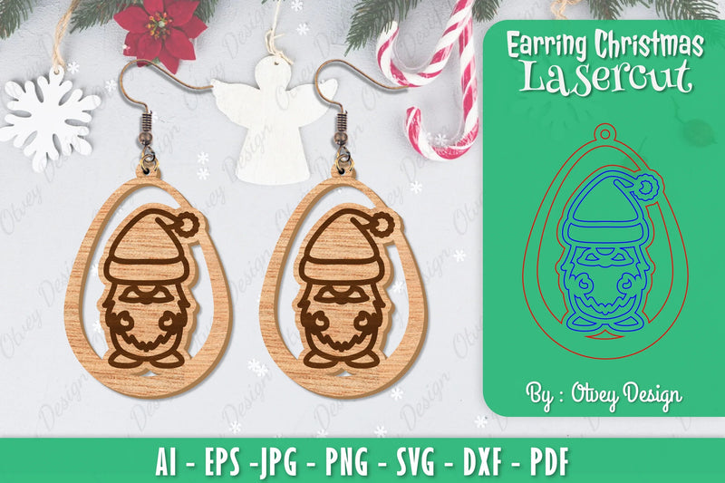 Christmas Earrings SVG Bundle 87 - CraftNest - Digital Crafting and Art