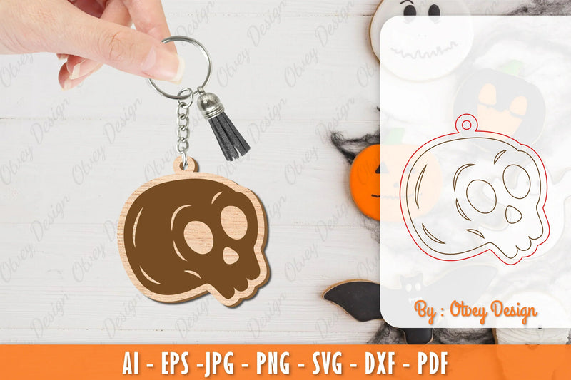 Keychain Halloween Lasercut SVG Bundle 10 - CraftNest - Digital Crafting and Art
