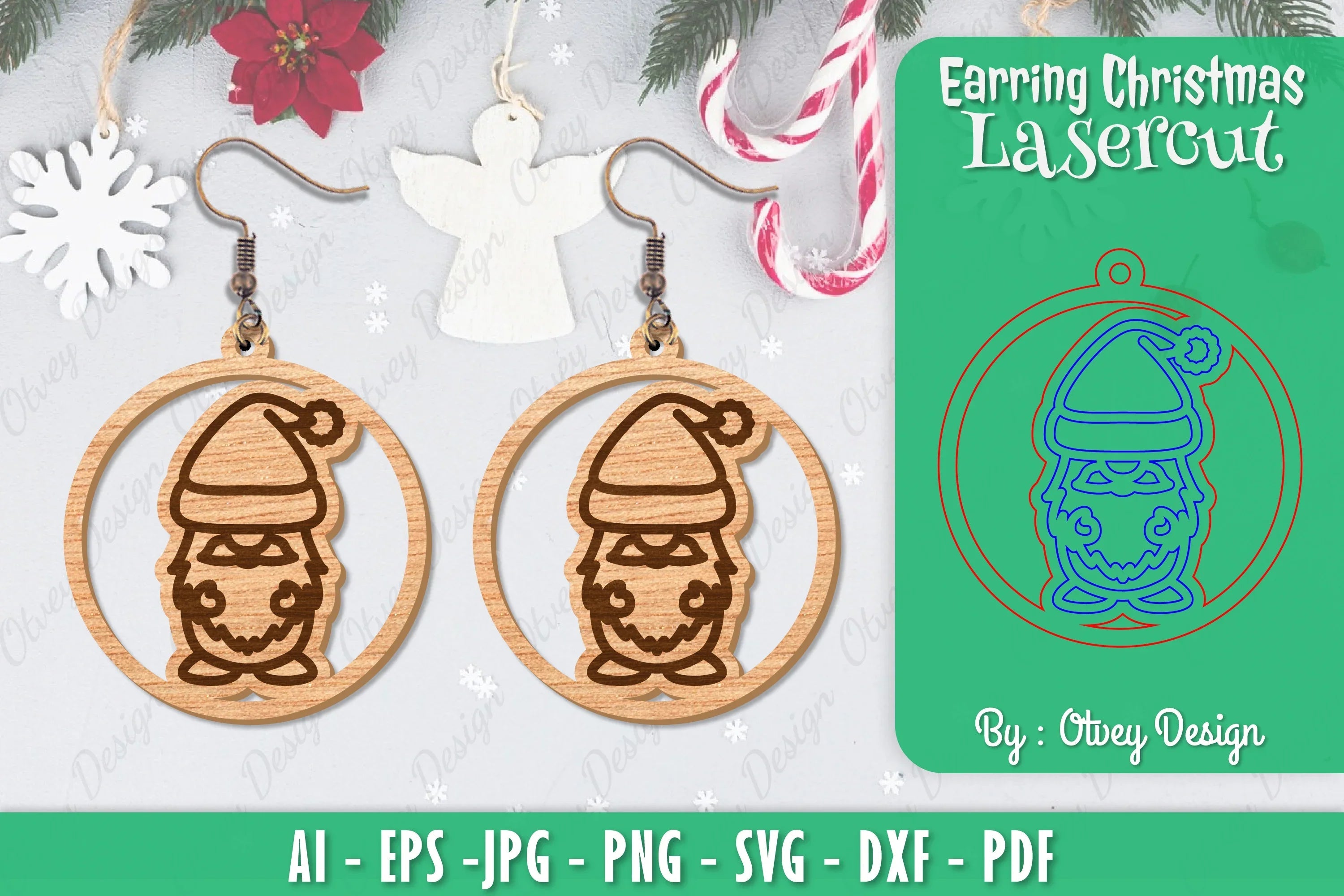 Christmas Earrings SVG Bundle - CraftNest - Digital Crafting and Art
