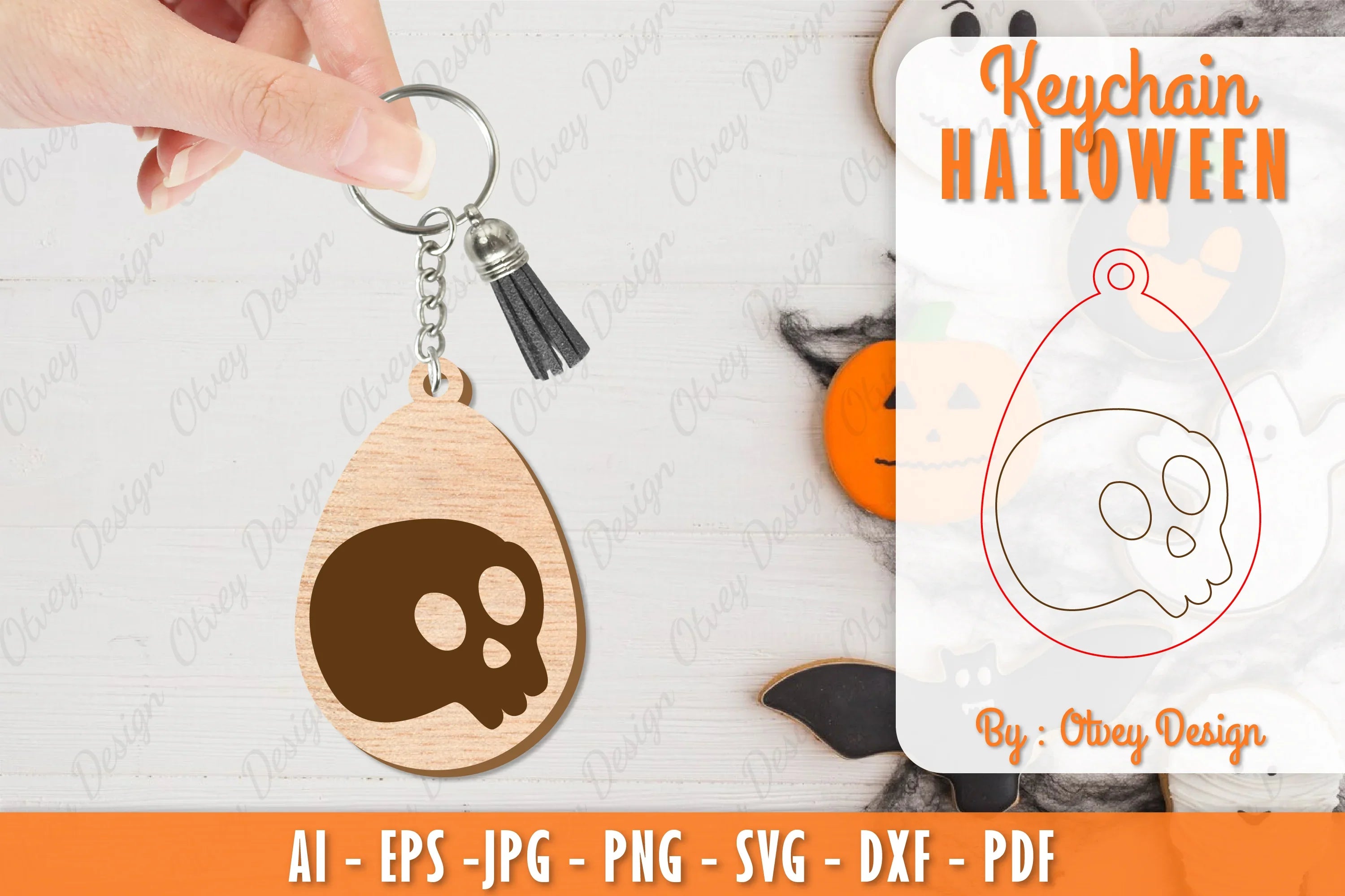 Keychain Halloween Lasercut SVG Bundle 64 - CraftNest - Digital Crafting and Art
