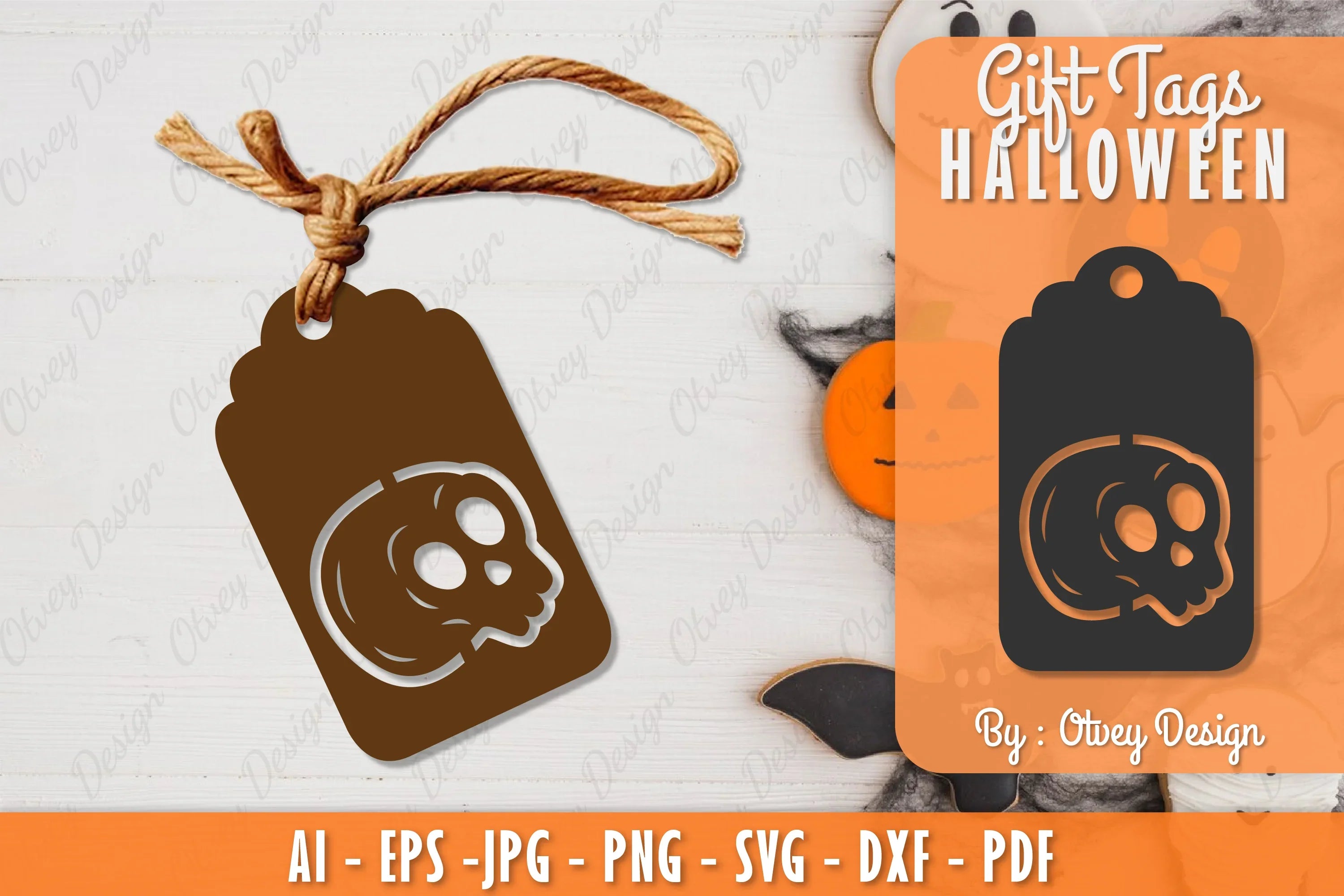 Halloween Gift Tags SVG Bundle 10 - CraftNest - Digital Crafting and Art