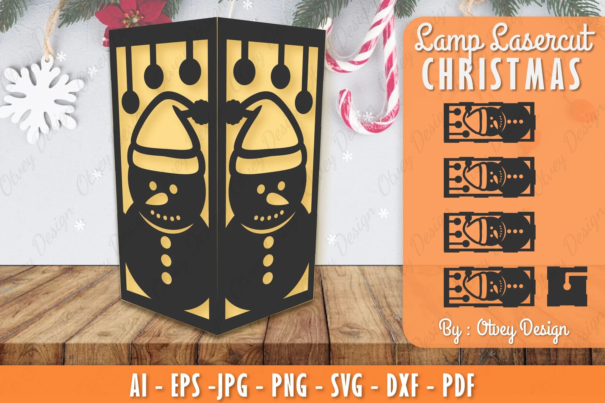 Christmas Lamp Lasercut SVG Bundle 11 - CraftNest - Digital Crafting and Art