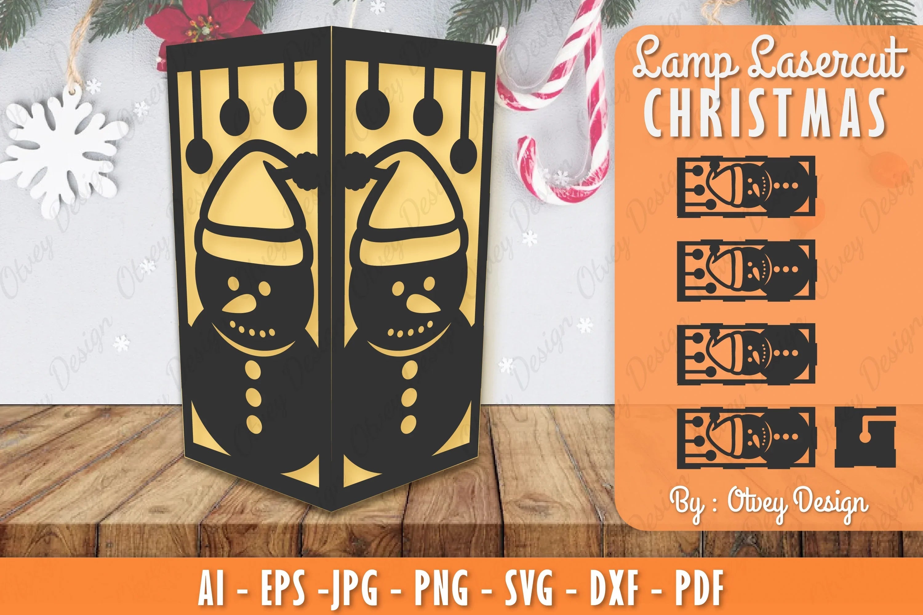 Christmas Lamp Lasercut SVG Bundle 11 - CraftNest - Digital Crafting and Art