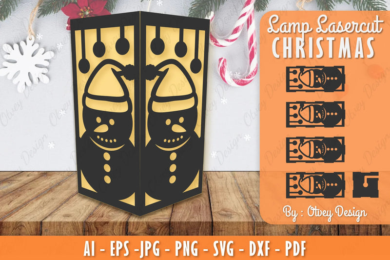 Christmas Lamp Lasercut SVG Bundle 11 - CraftNest - Digital Crafting and Art