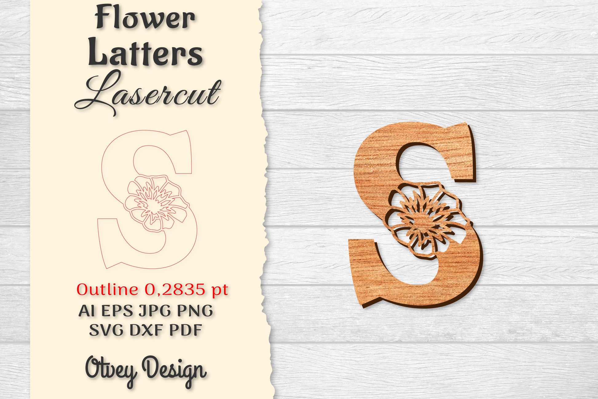 Flower Letters Laser Cut SVG Bundle 34 - CraftNest - Digital Crafting and Art
