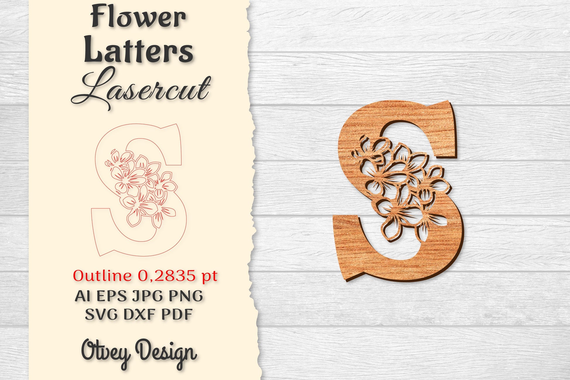 Flower Letters Laser Cut SVG Bundle 160 - CraftNest - Digital Crafting and Art
