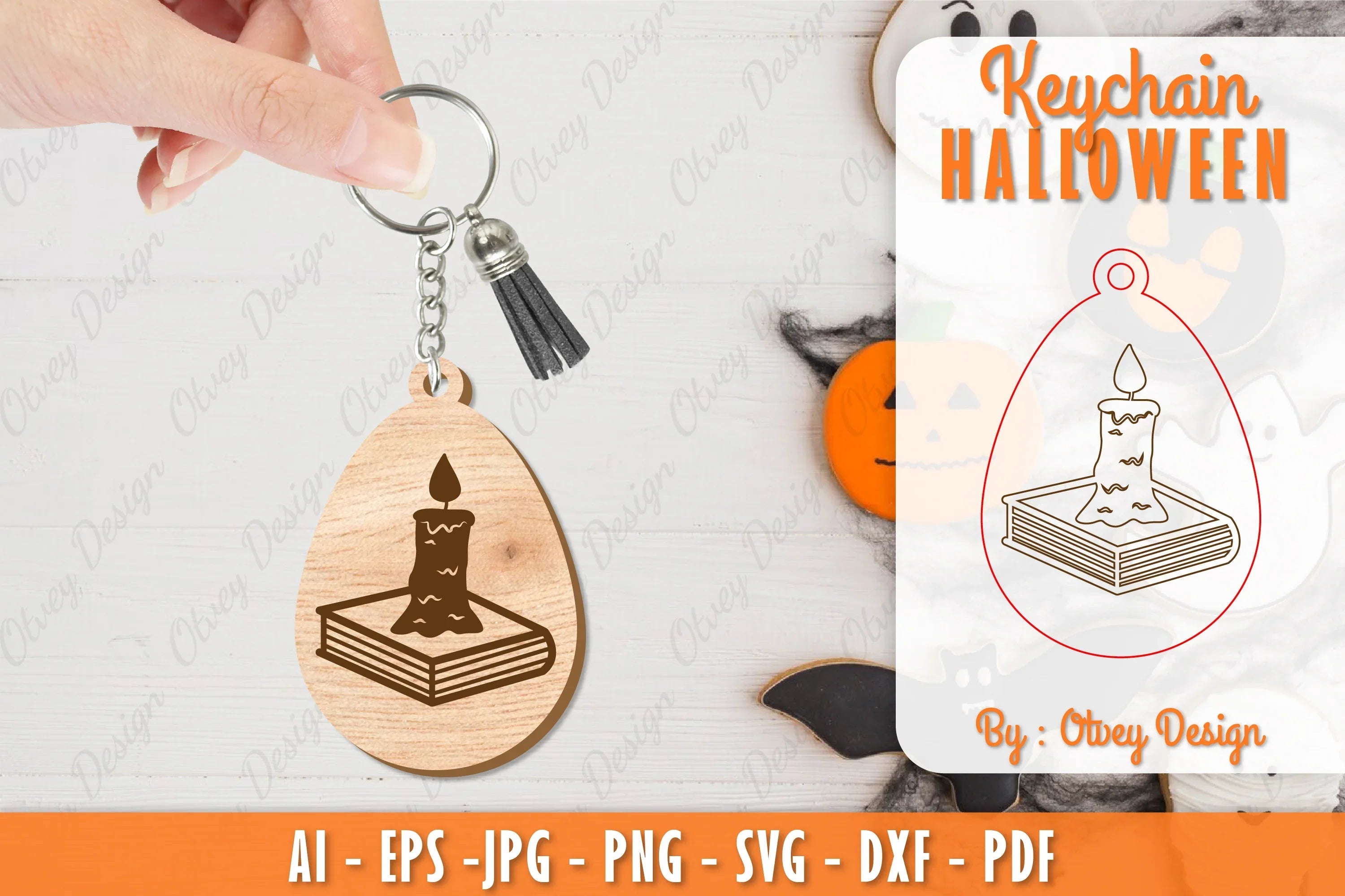 Keychain Halloween Lasercut SVG Bundle 65 - CraftNest - Digital Crafting and Art