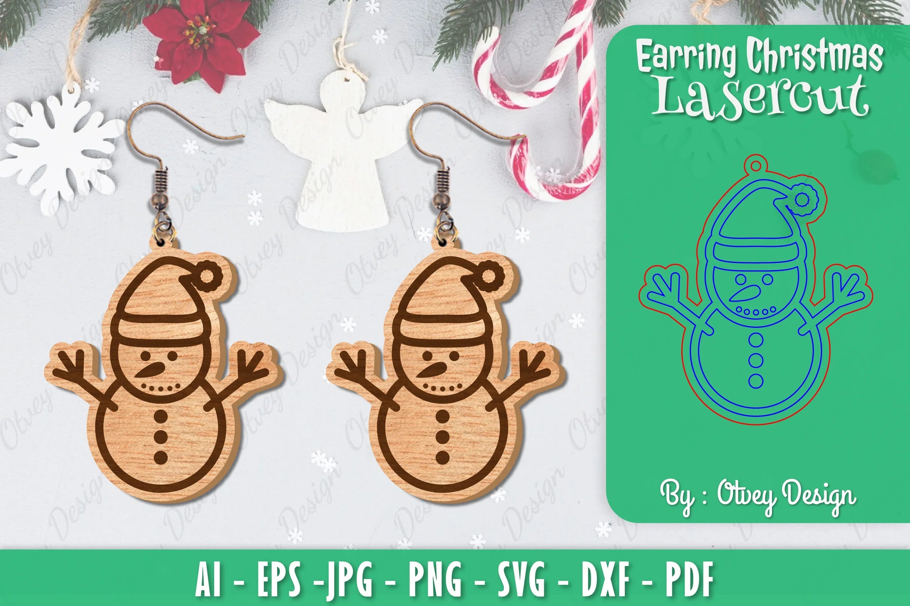 Christmas Earrings SVG Bundle - CraftNest - Digital Crafting and Art