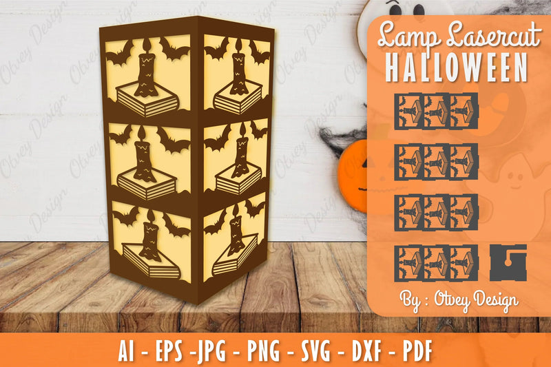 Halloween Lamp Lasercut SVG Bundle - CraftNest - Digital Crafting and Art
