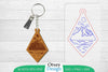 Keychain Sunset Mountain Lasercut SVG Bundle