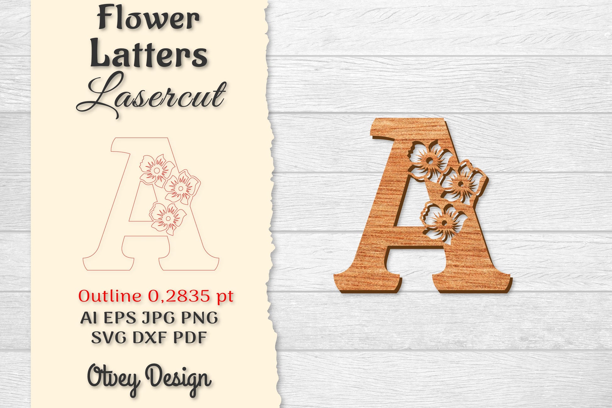 Flower Letters Laser Cut File SVG Bundle 109 - CraftNest - Digital Crafting and Art