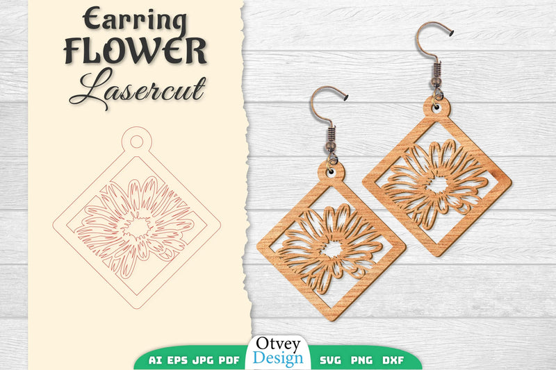 Earring Flower Lasercut SVG Bundle 30 - CraftNest - Digital Crafting and Art