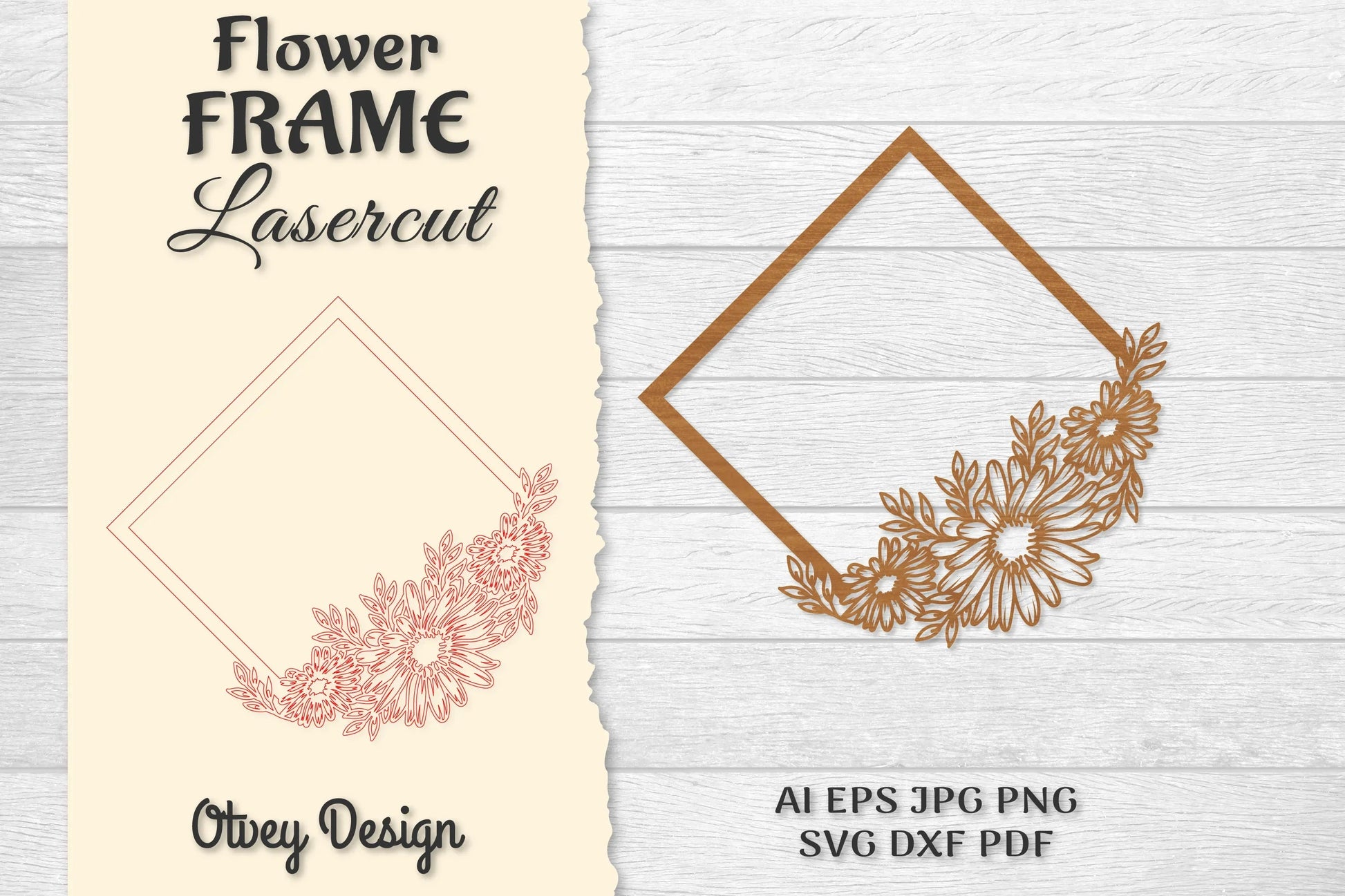 Frame Flower Lasercut SVG Bundle - CraftNest - Digital Crafting and Art