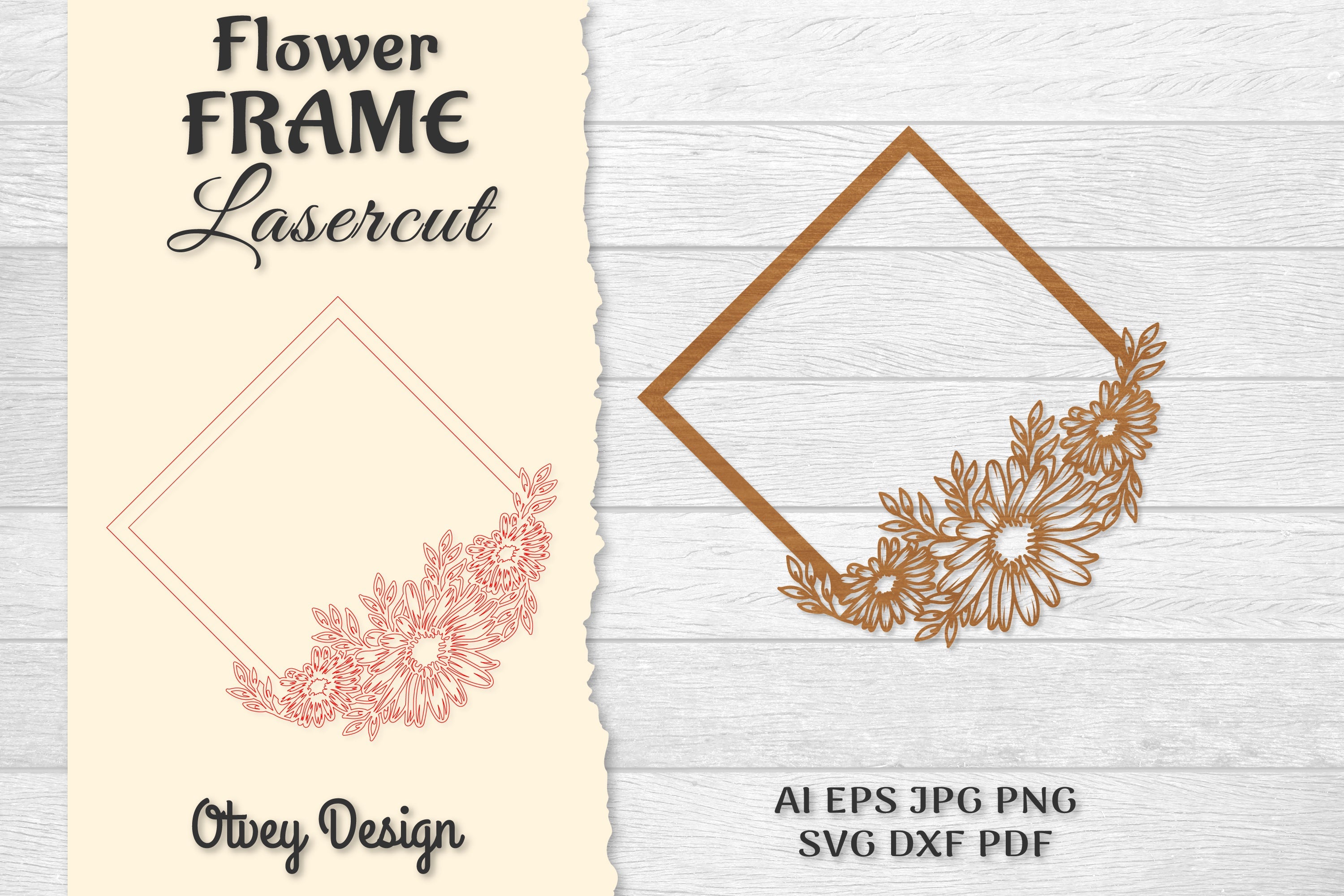 Frame Flower Lasercut SVG Bundle - CraftNest - Digital Crafting and Art