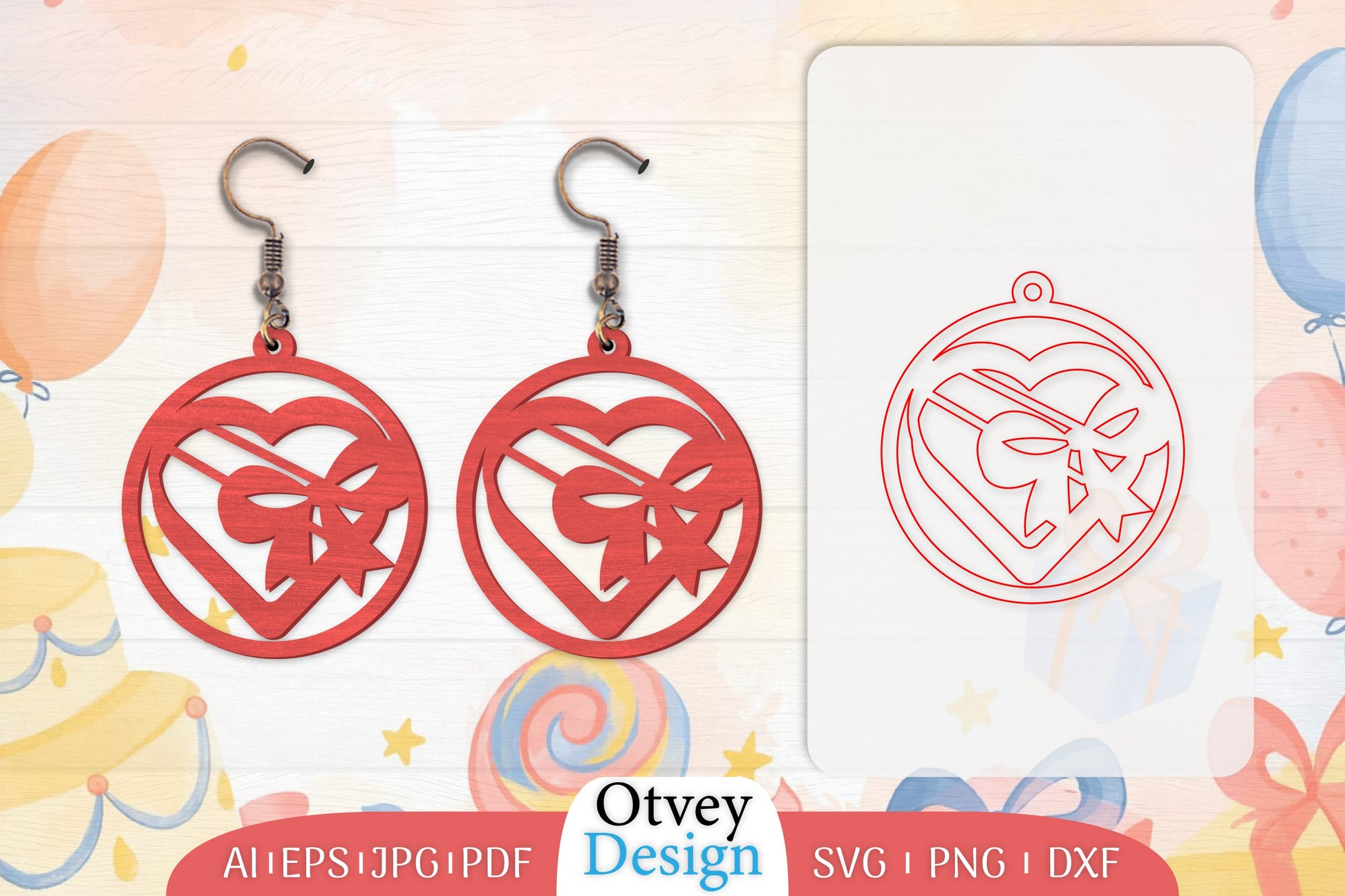 Birthday Earrings Lasercut SVG Bundle 1 - CraftNest - Digital Crafting and Art