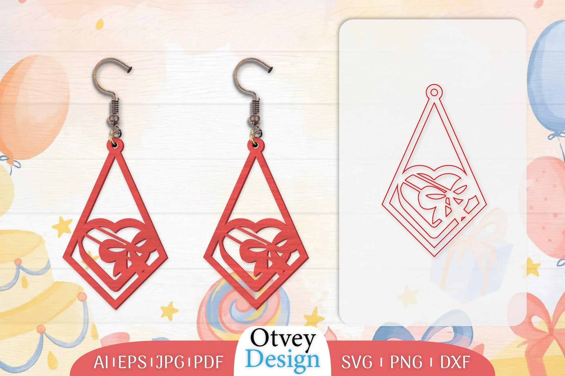 13th Birthday Earrings Lasercut SVG Bundle 5 - CraftNest - Digital Crafting and Art