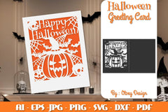 Halloween Scene Greeting Card SVG Bundle - CraftNest - Digital Crafting and Art