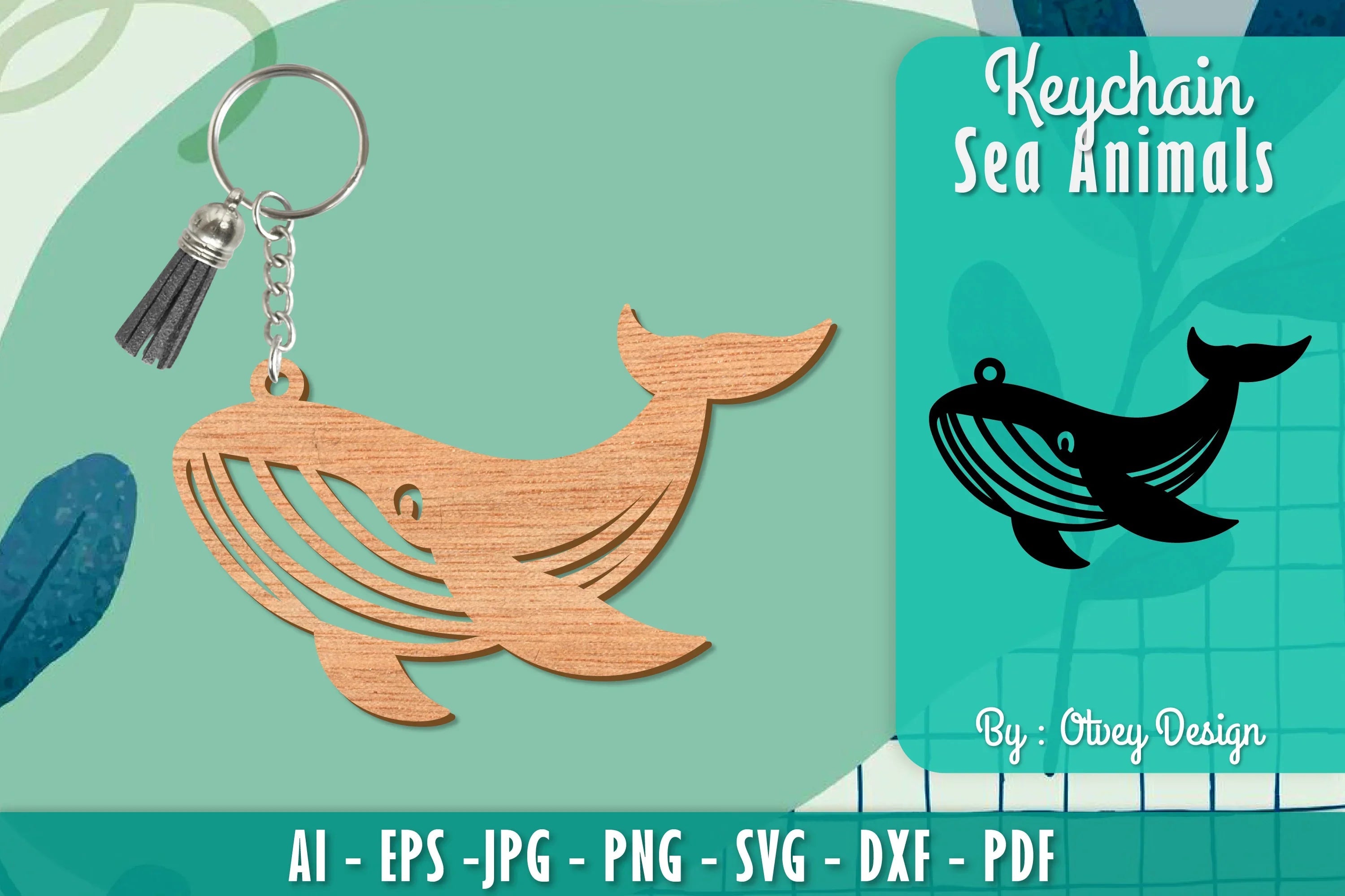 Keychain Sea Animals Lasercut SVG Bundle 1 - CraftNest - Digital Crafting and Art
