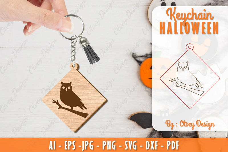 Keychain Halloween Lasercut SVG Bundle 111 - CraftNest - Digital Crafting and Art