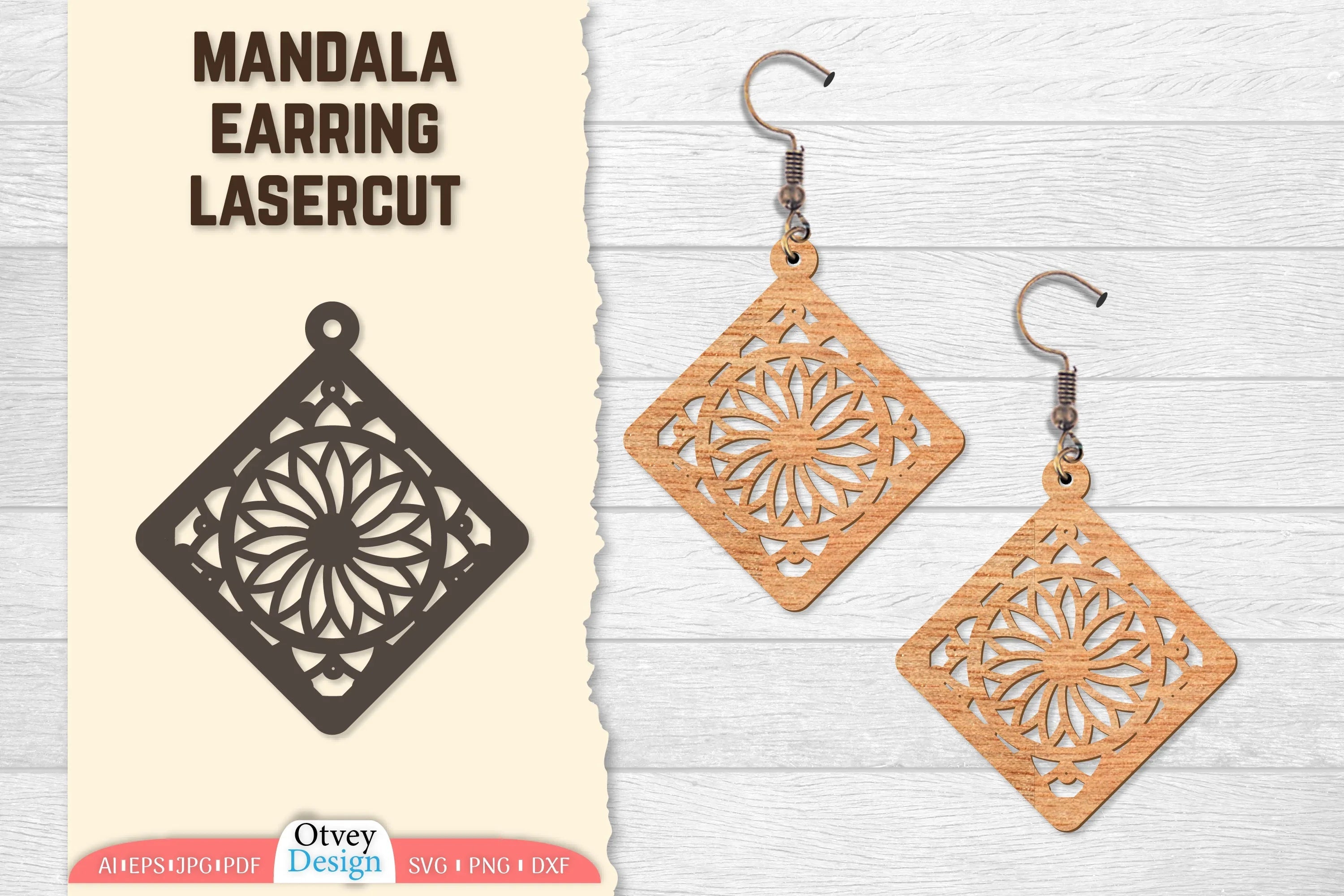 Earring Mandala Lasercut SVG Bundle 9 - CraftNest - Digital Crafting and Art