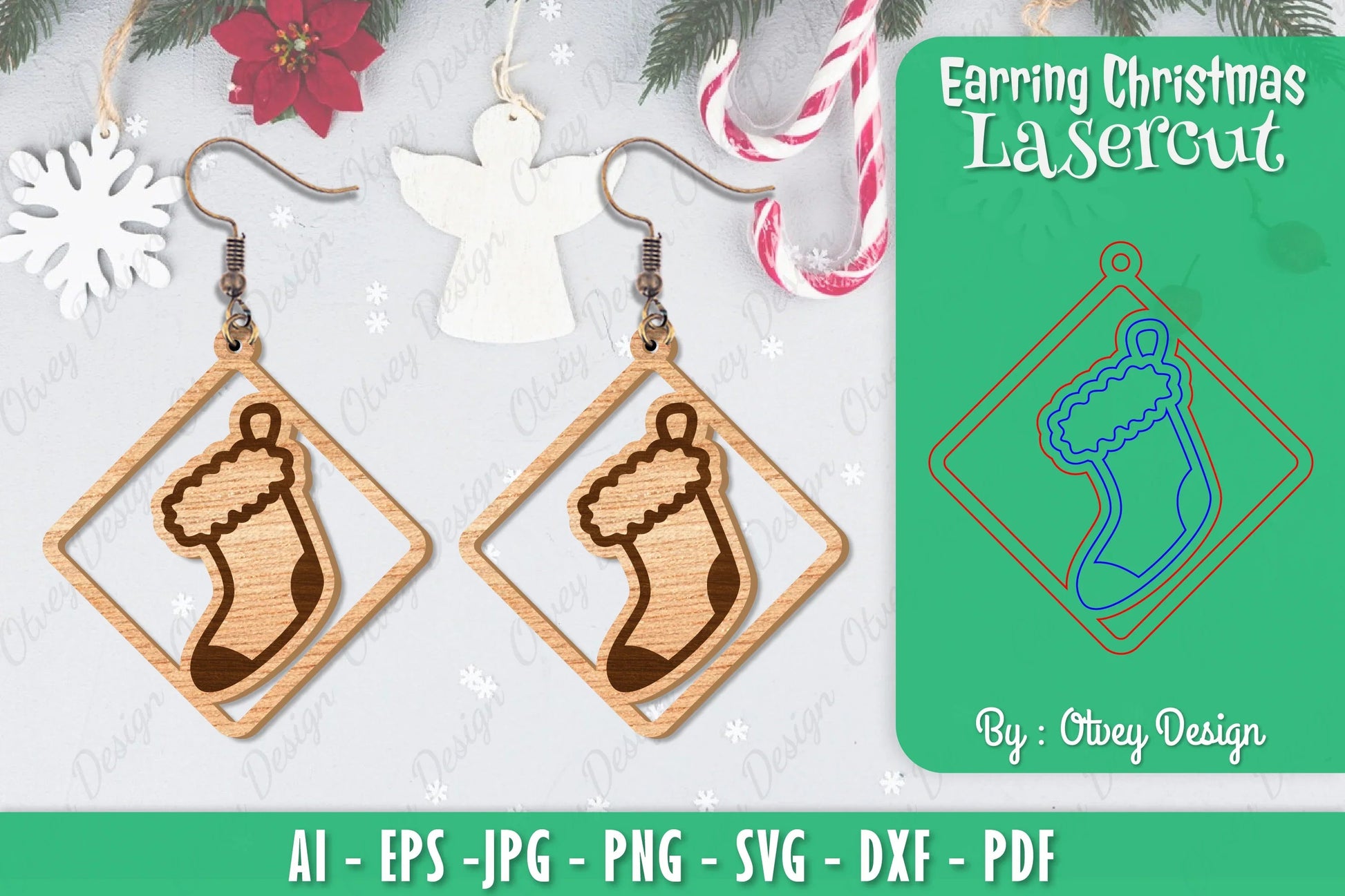 Christmas Earrings SVG Bundle - CraftNest - Digital Crafting and Art