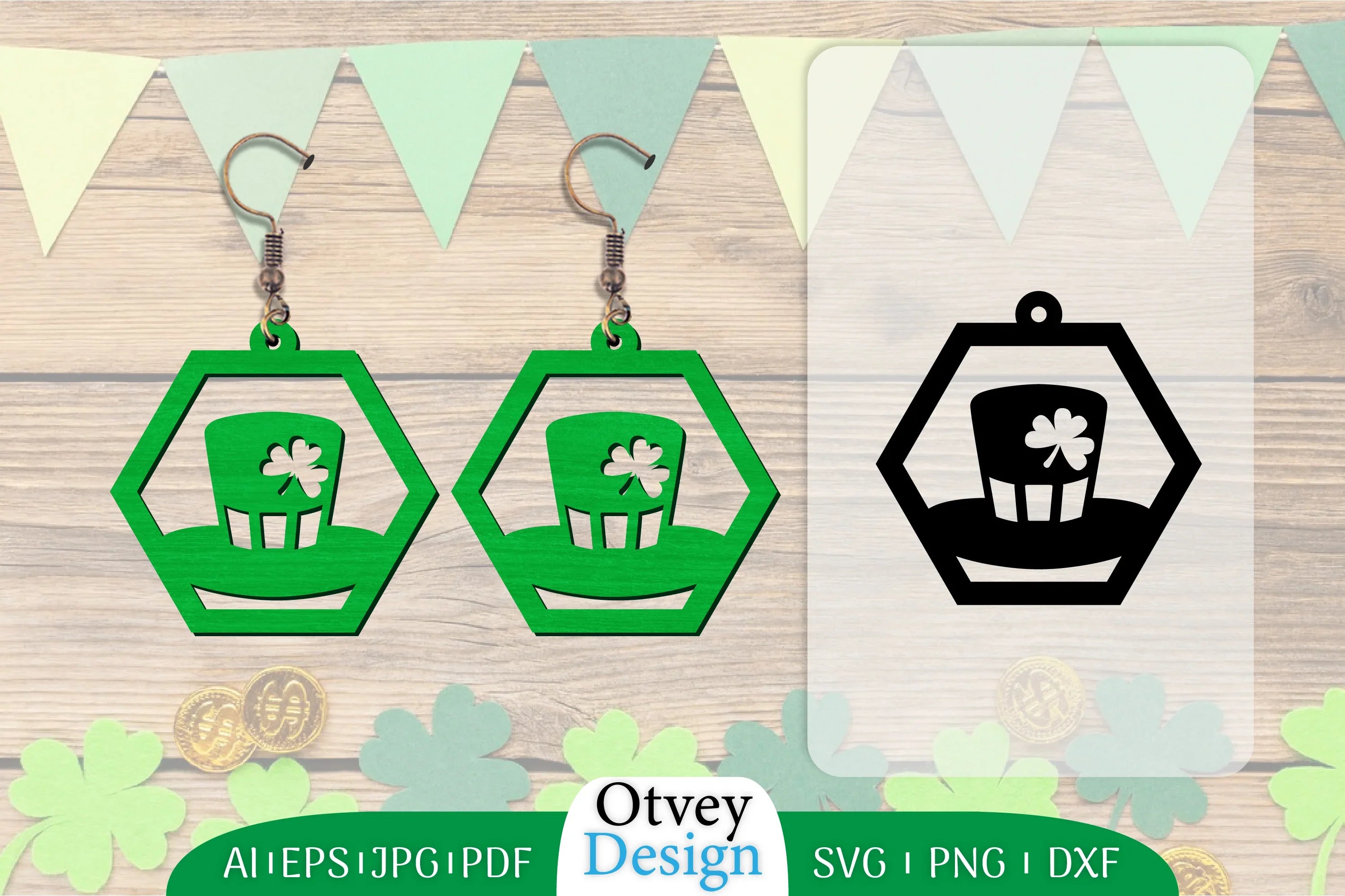 Earring St Patrick's Day Lasercut SVG Bundle 8 - CraftNest - Digital Crafting and Art