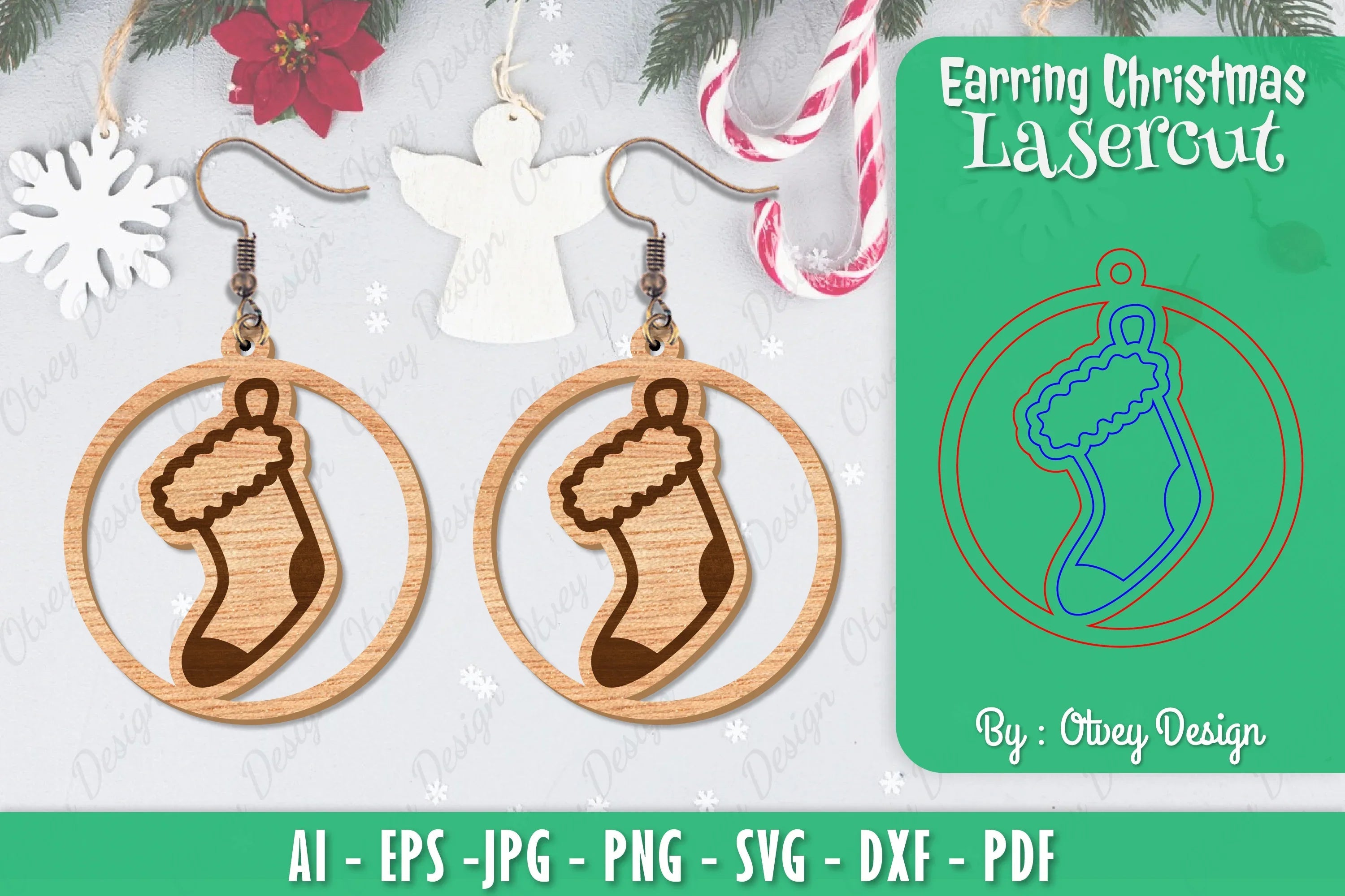 Christmas Earrings SVG Bundle - CraftNest - Digital Crafting and Art