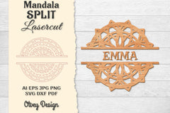 Mandala Split Lasercut SVG Bundle 1 - CraftNest - Digital Crafting and Art