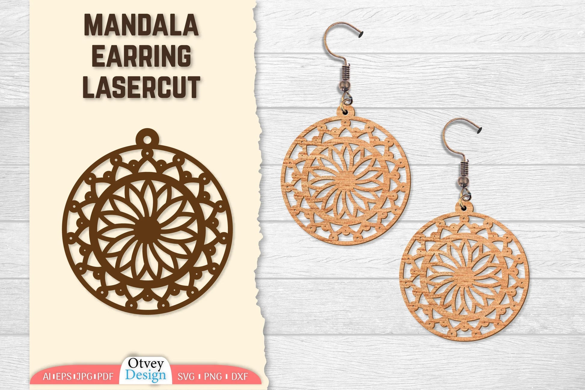 Earring Mandala Lasercut SVG Bundle 1 - CraftNest - Digital Crafting and Art