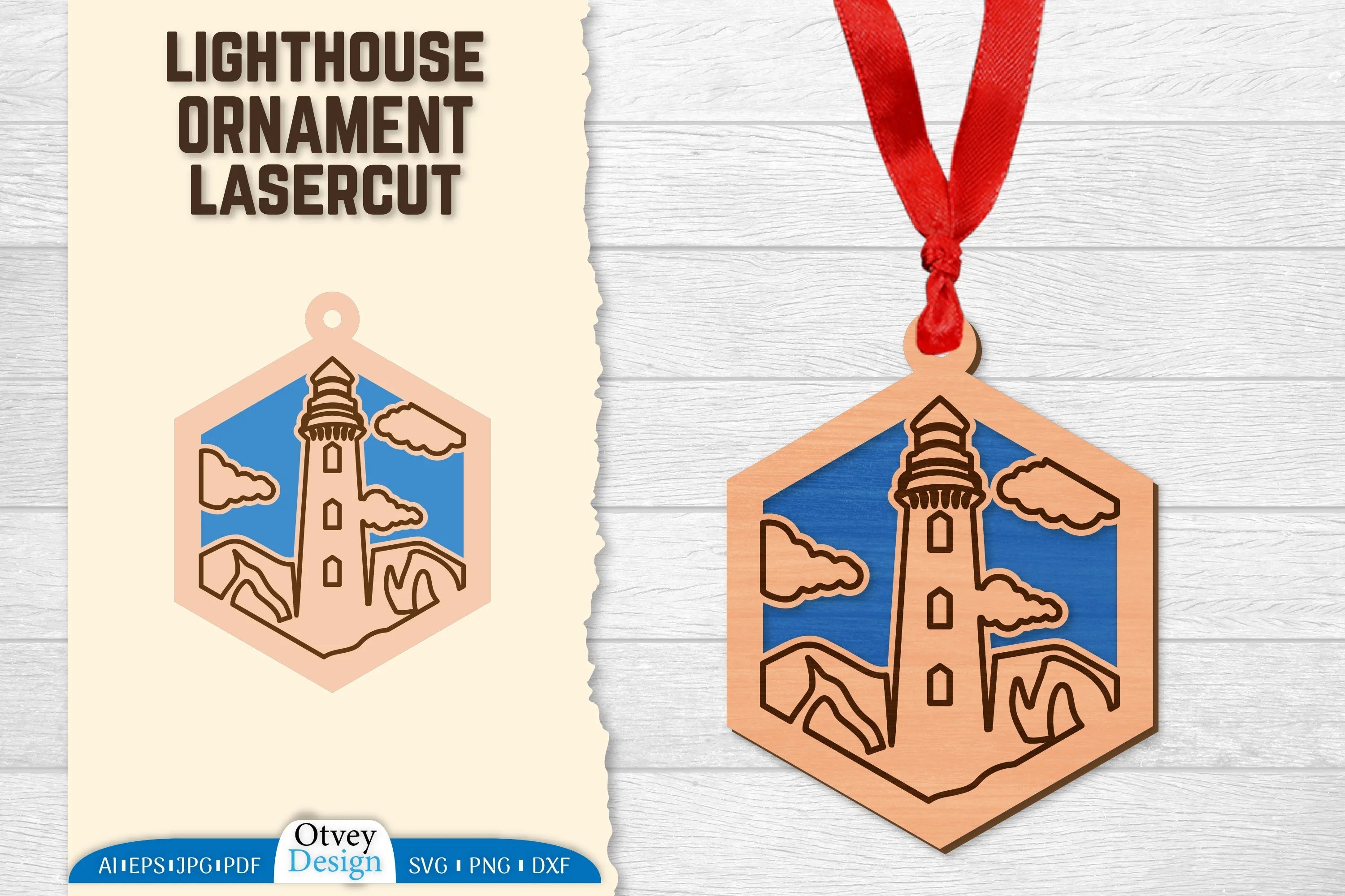 Lighthouse Lasercut Ornament SVG Bundle 55 - CraftNest - Digital Crafting and Art