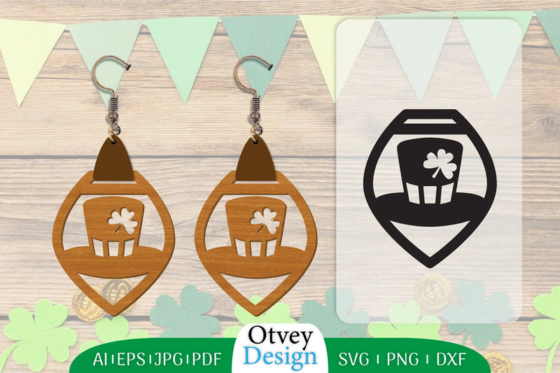 St Patrick's Day Earring Lasercut SVG Bundle 58 - CraftNest - Digital Crafting and Art