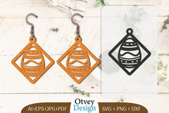 Happy Easter Egg Earring Lasercut SVG Bundle 13 - CraftNest - Digital Crafting and Art
