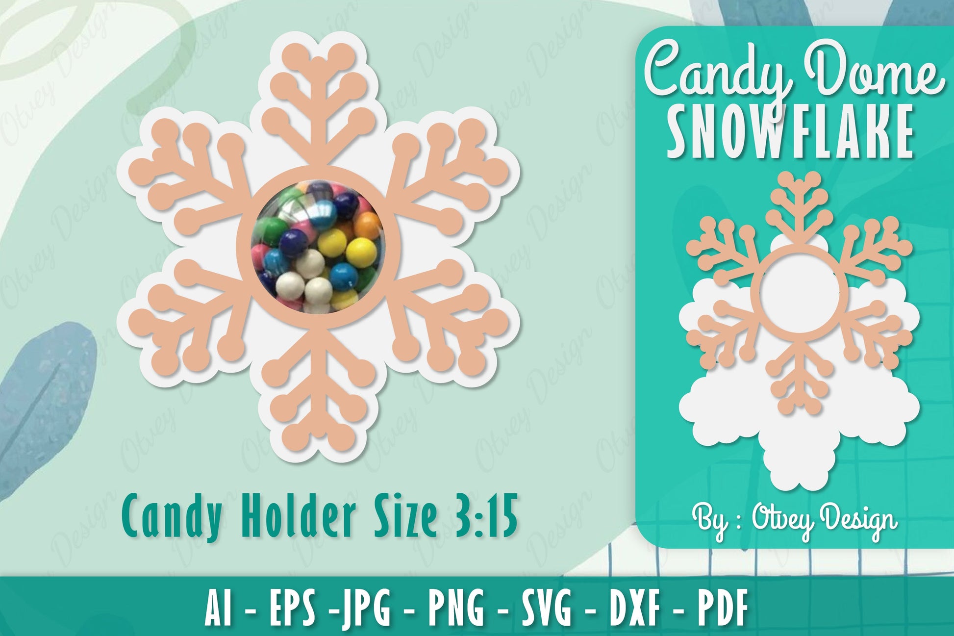 Snowflake Candy Dome SVG Bundle 1 - CraftNest - Digital Crafting and Art