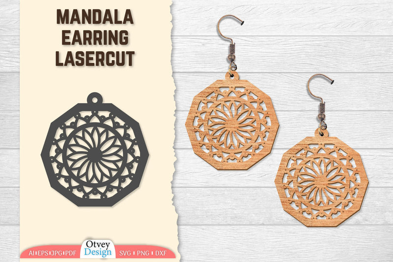 Earring Mandala Lasercut SVG Bundle 56 - CraftNest - Digital Crafting and Art