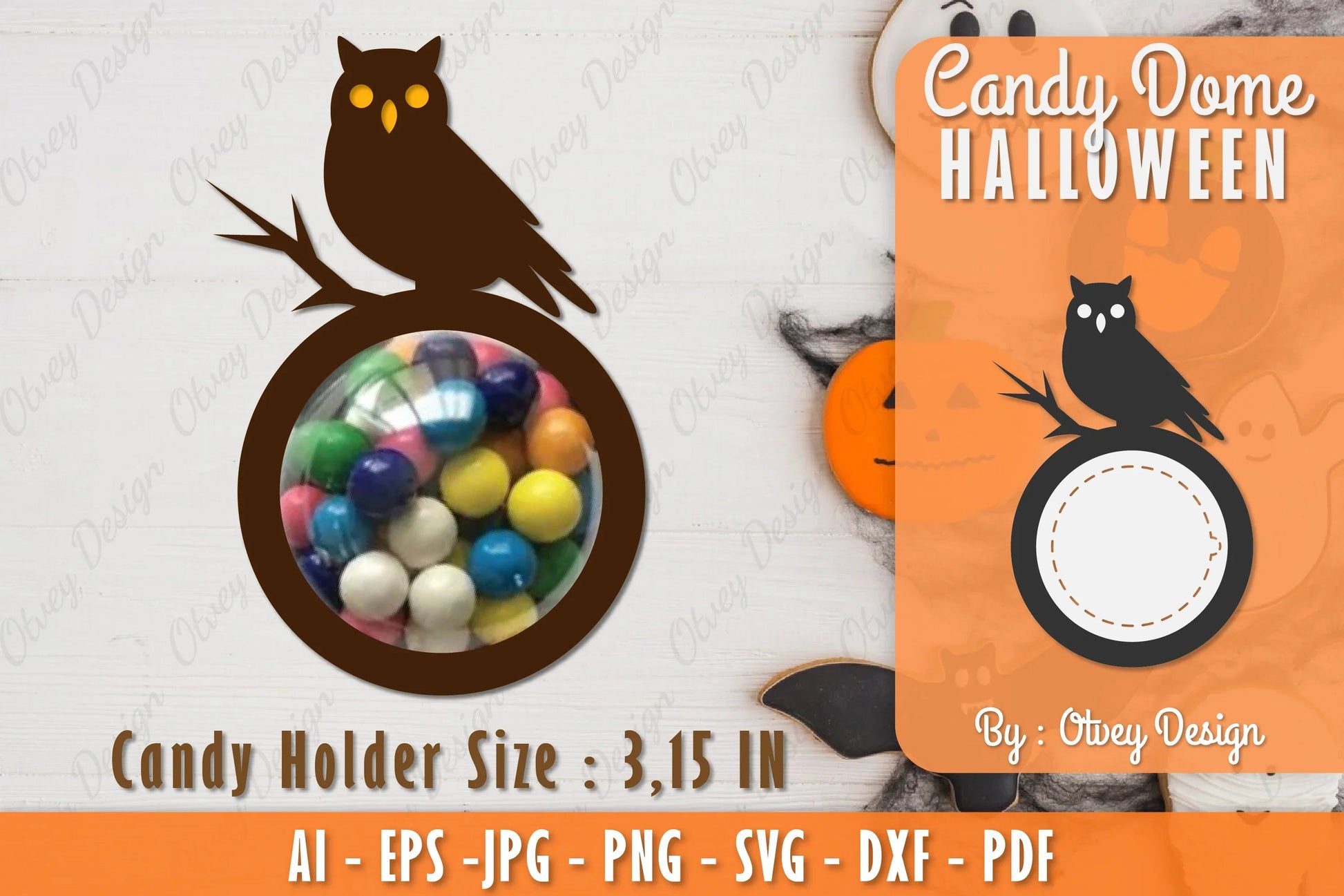 Halloween Candy Dome SVG Bundle 1 - CraftNest - Digital Crafting and Art