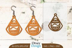 Happy Easter Egg Earring Lasercut SVG Bundle 37 - CraftNest - Digital Crafting and Art