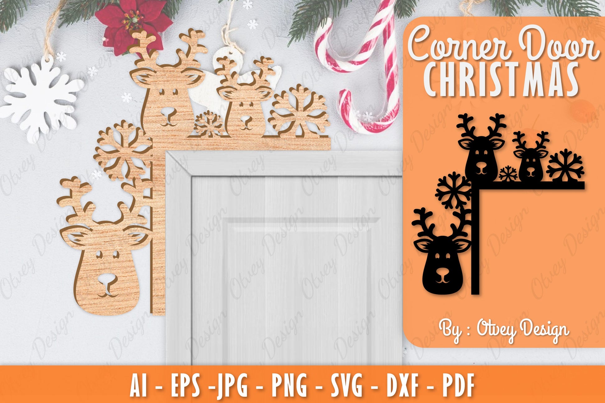 Christmas Corner Door SVG Bundle 13 - CraftNest - Digital Crafting and Art