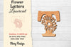 Flower Letters Laser Cut File SVG Bundle