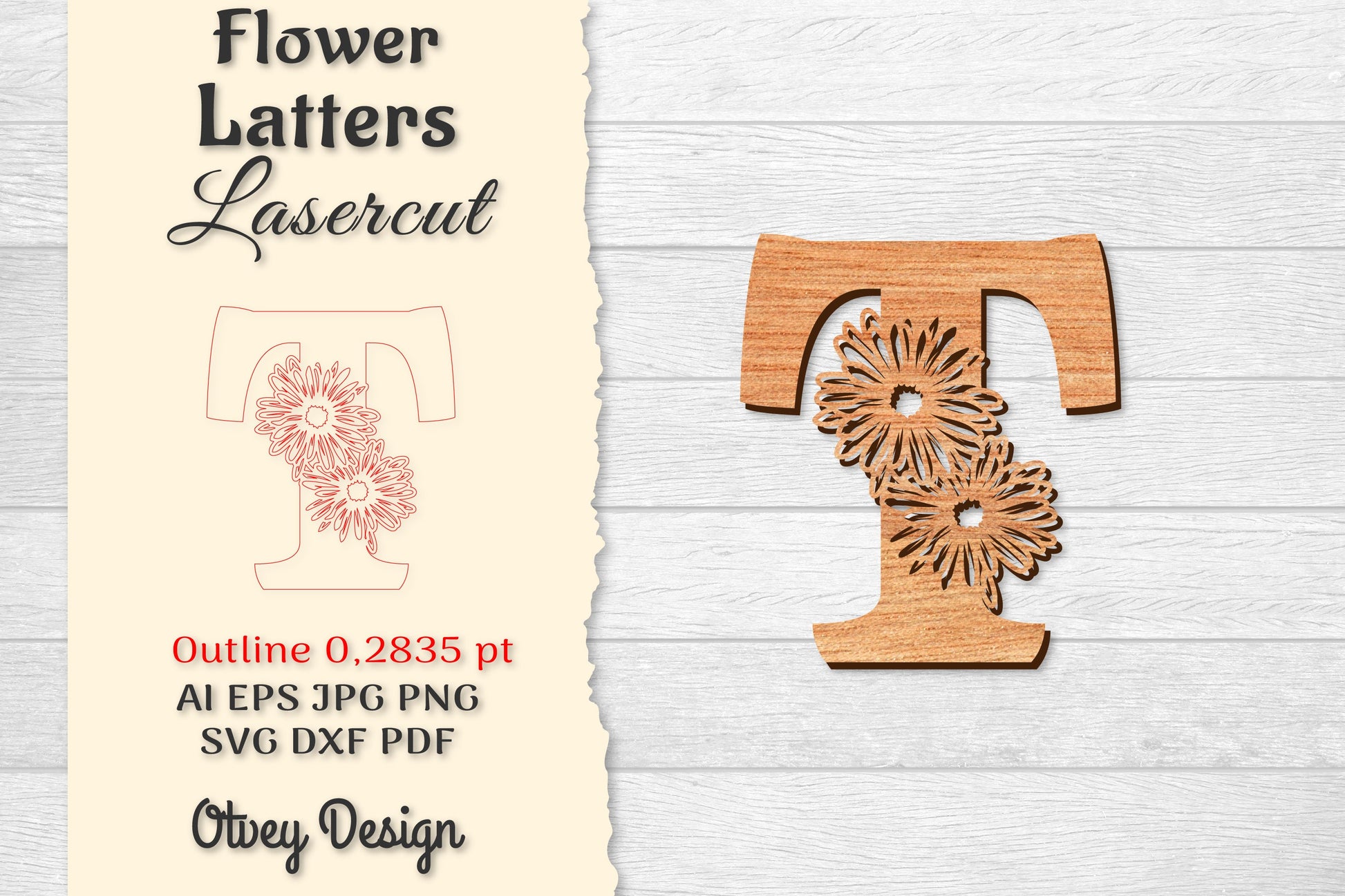 Flower Letters Laser Cut SVG Bundle 73 - CraftNest - Digital Crafting and Art