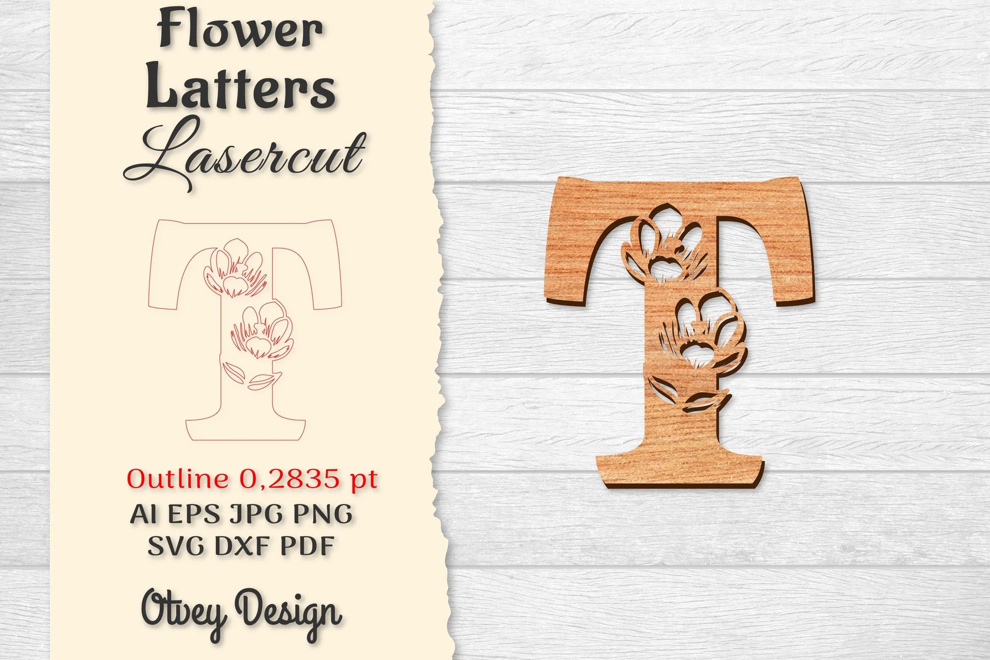 Flower Letters Laser Cut SVG Bundle 101 - CraftNest - Digital Crafting and Art